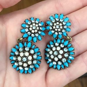 Baublebar turquoise iridescent floral earrings
